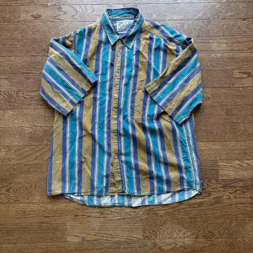 The Connection 반팔 셔츠 스트라이프 싱글 스티치 80s