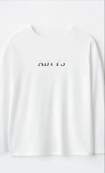 ABYTS 로고 화이트 긴팔 T셔츠 사이즈 3
