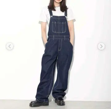 미사용 새상품 x-girl 오버롤 인디고