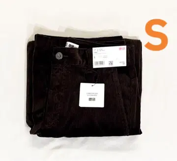 유니클로 코듀로이 커브 팬츠 S 사이즈 다크 브라운 코토니에 유니클로