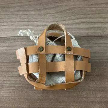 인형용 가죽 뜨개 백 복조리 포함 가죽 뜨개 바스켓 소형