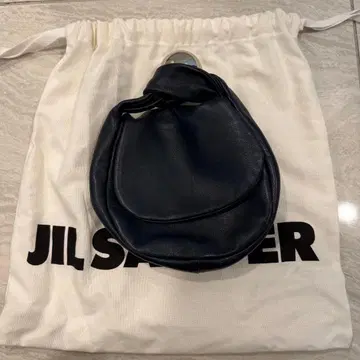 JIL SANDER 네이비 가죽 핸드백