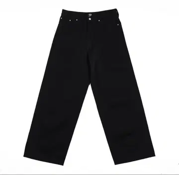 TSY 와이드 스트레이트 데님 딥 블랙