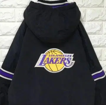 [ NBA ] 90s 레이커스 충전솜 하프 지퍼 나일론 자켓 아노락