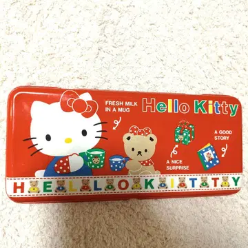 [레어] 산리오 헬로키티 틴 펜 케이스 1991 키티짱