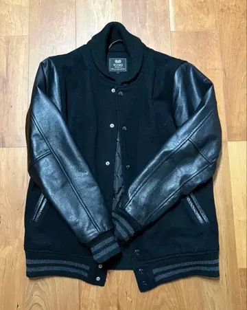 beams heart 가죽 바시티 자켓