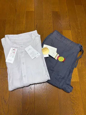 우치노 마쉬멜로우 거즈 룸웨어 파자마 남성용 L 하자 있음