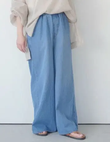 미리 meri 새상품 릴랙스 와이드 데님 팬츠