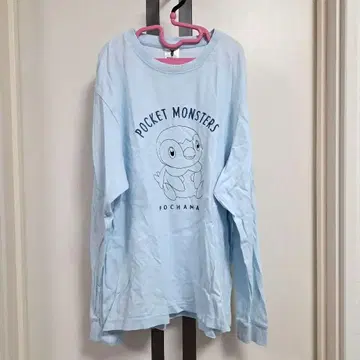 포켓몬스터 포차마 긴팔T셔츠 스카이블루
