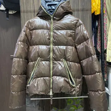 DUVETICA 후드 부착 다운 자켓 44 브라운