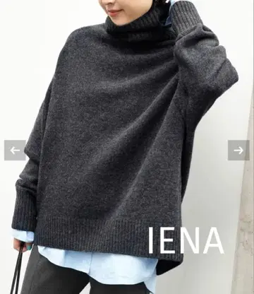 IENA AQUA 하이넥 와이드 풀오버