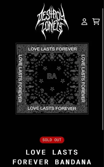 destroy lonely love lasts forever 반다나