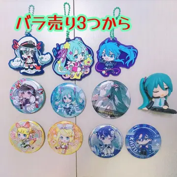 하츠네 미쿠 매지컬 미라이 어깨 쿵 16th 캔뱃지 러버 마스코트