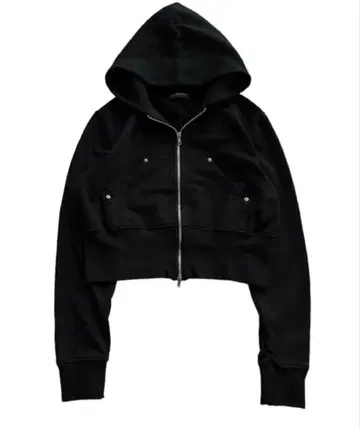 no mass prod cropped zip hoodie