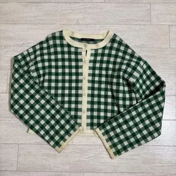 w closet 체크 무늬 가디건