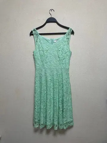 민트 그린 슬리브리스 원피스 M