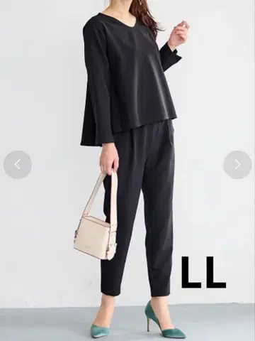 미사용 새상품 라난 Ranan 셋업 팬츠 블랙 LL 졸업식 맘