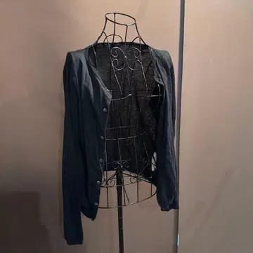 45R 45rpm 면 가디건 블랙