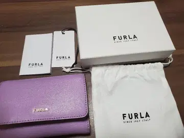 [ 새상품 ] FURLA 퍼플 3단 폴더형 지갑