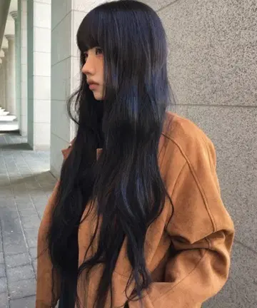 Anyonemore 에니원모어 스웨이드 느낌 카라 부착 블루종 완판템