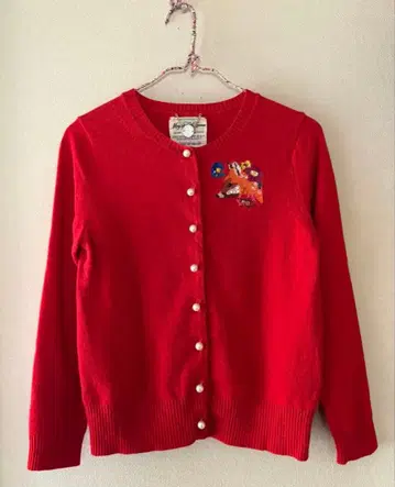 새상품급 MUVEIL 빨간색 가디건