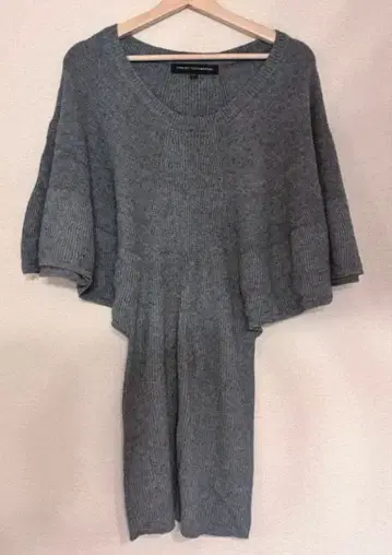 FRENCH CONNECTION 그레이 반팔 니트 미니 원피스