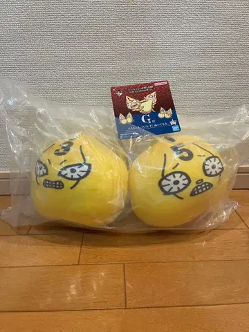 죠죠 제일복권 말랑말랑 쫀득 봉제 인형 G상 넘버 3과 넘버 5 세트