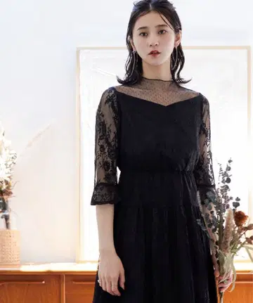 도트 카슈쿨 레이스 원피스 파티 드레스