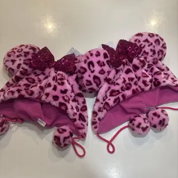 핑크/레오파드 무늬/팬캡/디즈니/인기/택 포함