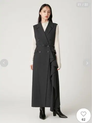 FRAY I.D 프레이 아이디 더블 브레스트 아지메 디자인 원피스