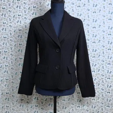 소니아 리키엘 테일러드 자켓 싱글 울 얇은 소재 블랙 40