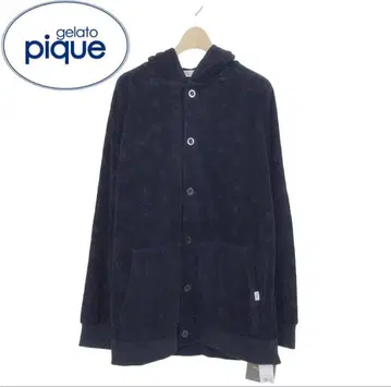새상품 젤라또피케 남성용 네이비 후드 부착 룸웨어 옴