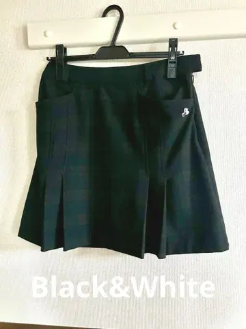 Black&White 블랙 앤 화이트 스커트 체크 패턴 골프