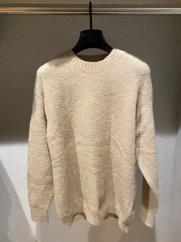 뷰티앤유스 에어샤기 알파카 크루넥 니트 베이지 S