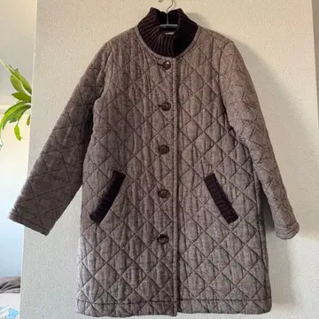 브라운 퀼팅 자켓