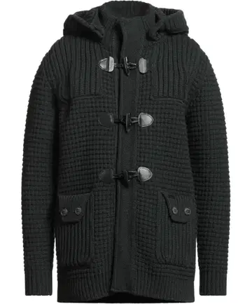 [ 정가 14만 ] Bark 후드 부착 더플 코트 네이비