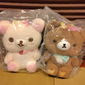 코리락쿠마와 차이로이코구마 봉제 인형 세트 약 33cm