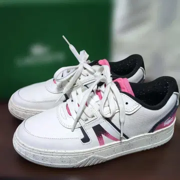 LACOSTE 화이트 핑크 스니커즈