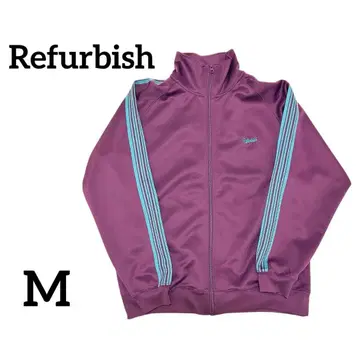 Refurbish 퍼플 집업 자켓 트랙 자켓 보라색