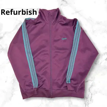 Refurbish 퍼플 집업 자켓 트랙 자켓 보라색