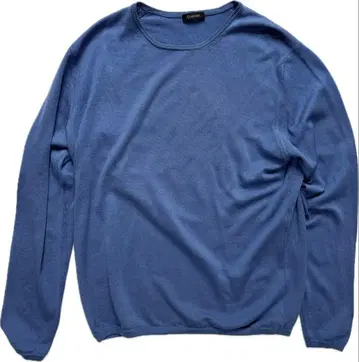 크루치아니 크루넥 울 니트 풀오버 블루 48 이탈리아제