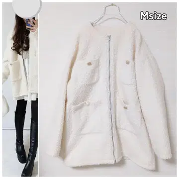 느긋하고 귀여운 골드 버튼 아우터