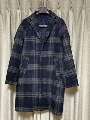 더 샵 TK 체스터 코트 S 사이즈 네이비 그레이