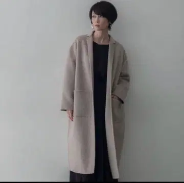 아우터 선셋 더블 페이스 코쿤 코트