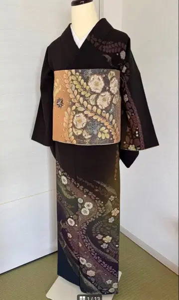 야마토 금제 호몬기 후쿠로 오비 세트 츠지가하나 새상품급 미사용품