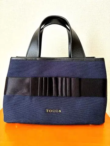 TOCCA 토카 네이비 핸드백 리본