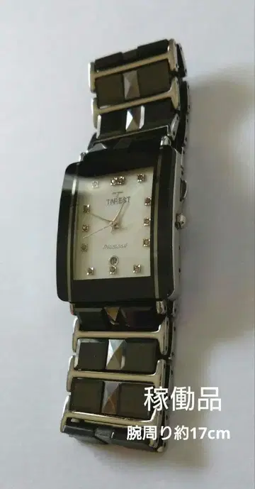 TECHNOS 블랙 실버 손목시계