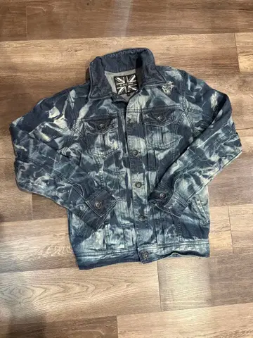 in the attic 타이 다이 패턴 데님 자켓 G 자켓