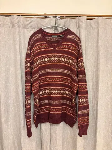 St. John's Bay 마룬 V넥 니트