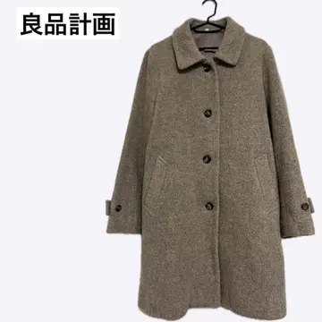 무인양품 새상품급 스텐카라 코트 아우터 울80% 심플 고급 M